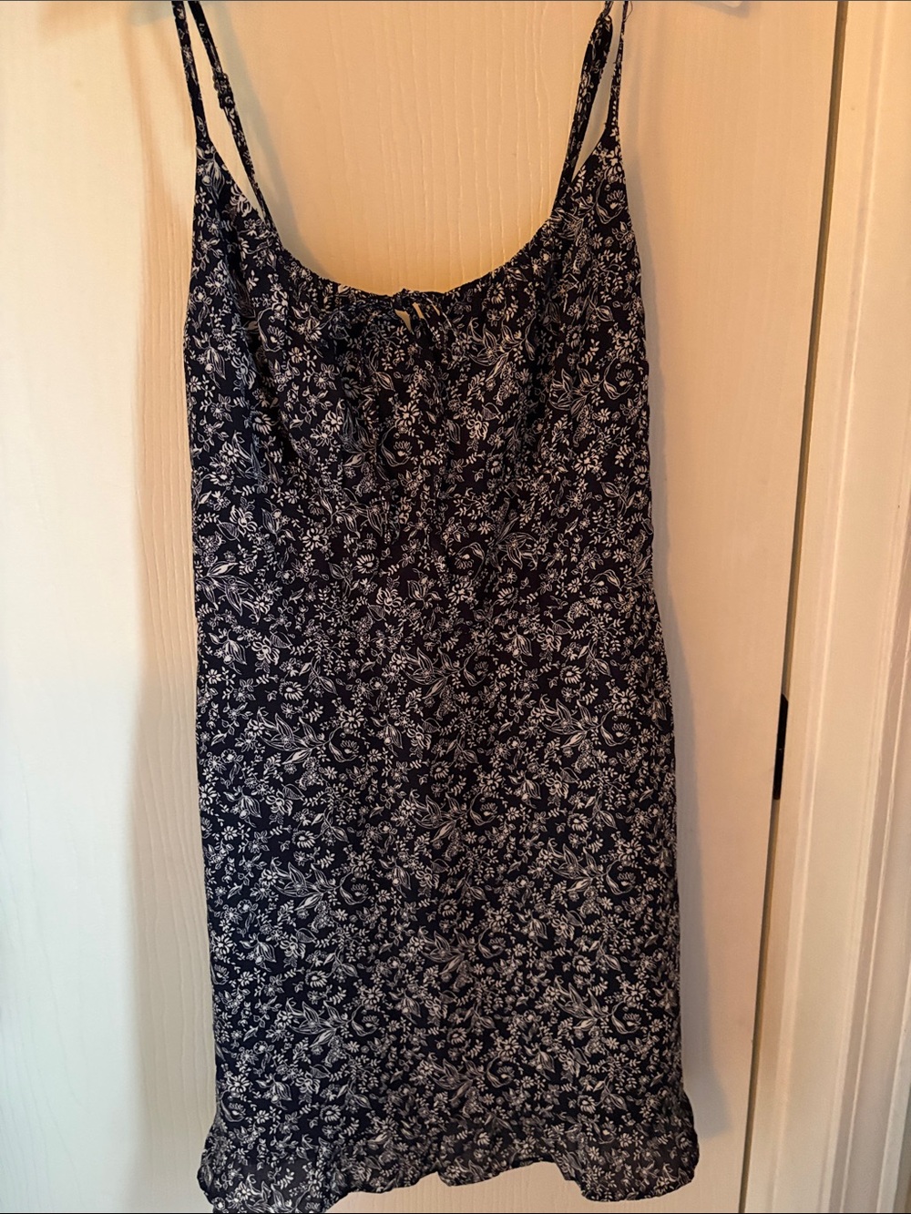 Abercrombie & Fitch Navy and White Floral Slip Dress
